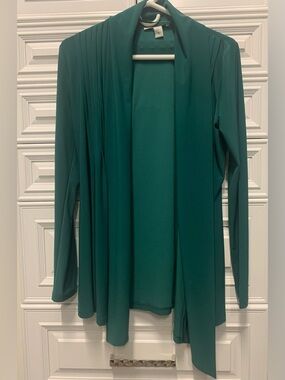Dark green open cardigan